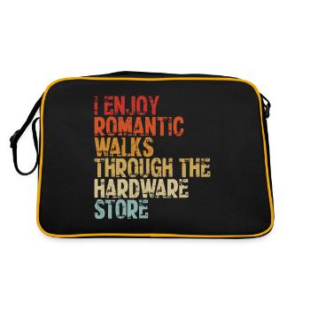 I Enjoy Romantic Walks Through The Hardware Store - Retro Bag - black/gold - Back