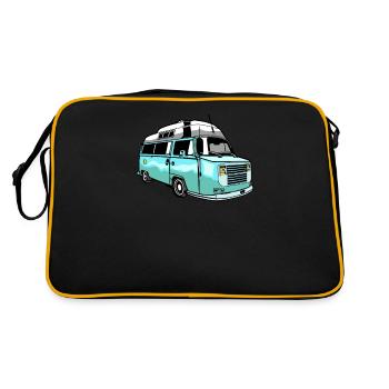 Camper Bus Caravane Bus - Sac Retro - noir/or - Dos