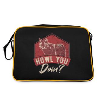 Wolf Wolves - Retro Bag - black/gold - Back