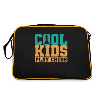 Schach Cool Kids Play Chess - Retro Bag - black/gold - Back
