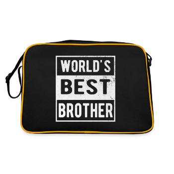 Bester Bruder - Retro Tasche - Schwarz/Gold - Hinten