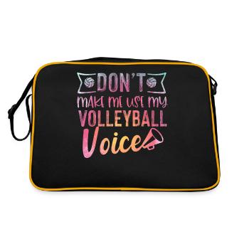Cadeau de volley-ball d'entraîneur de joueur de volley-ball - Sac Retro - noir/or - Dos
