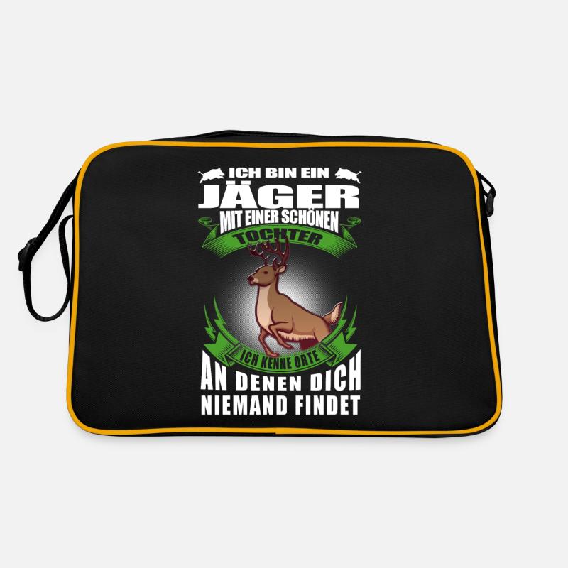 Jäger Jagd Jagdspruch Rehbock Retro Tasche