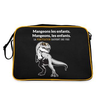 La Ponctuation Sauvent Des Vies Humour Professeur - Sac Retro - noir/or - Dos