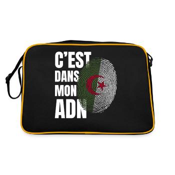 ADN Algérien Drapeau Algérien Fier Cadeau - Sac Retro - noir/or - Dos
