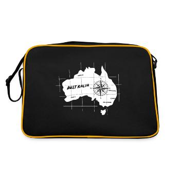 Australia Map - Retro Bag - black/gold - Back