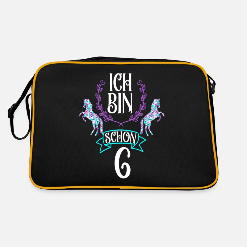 6. Geburtstag Pferdeliebhaberin Geschenk Mädchen Retro Tasche