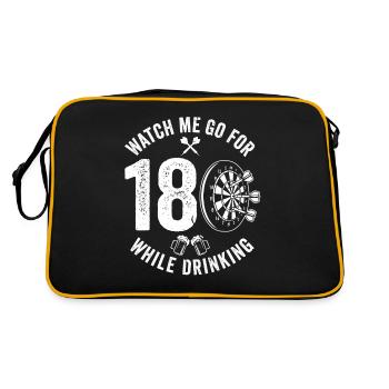 180 Dart and Beer Design - Retro Bag - black/gold - Back