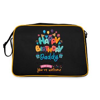 Happy Birthday Daddy Baby Bodysuit - Sac Retro - noir/or - Dos
