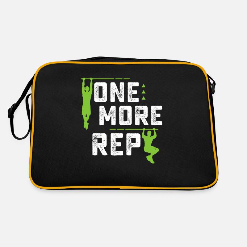 On More Rep Planche Calisthenics Street Workout - Retro Tasche - Schwarz/Gold