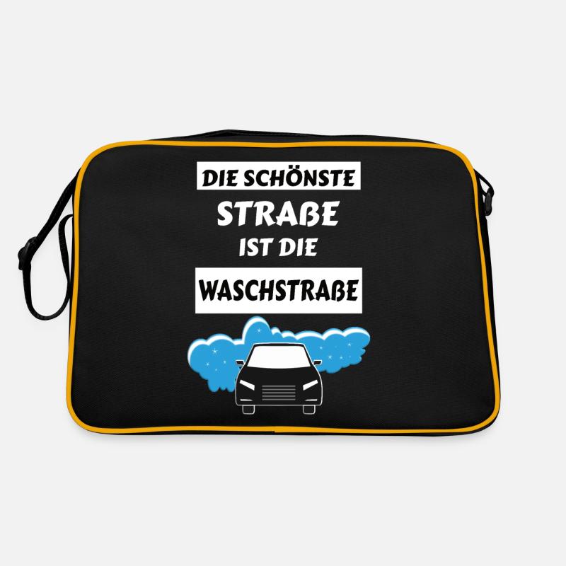 Autowaschen lustige Designs witziger Spruch tuning Retro Tasche