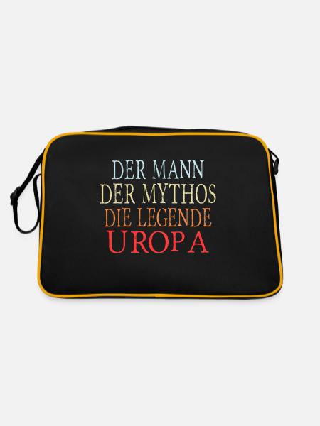 Uropa legende - Retro Tasche - Schwarz/Gold - Hinten
