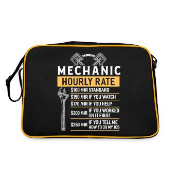 Mécanicien automobile mécanicien garage garage cadeau - Sac Retro - noir/or - Dos