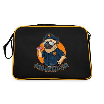 Pawfficer Le donut chien policier - Sac Retro - noir/or - Dos
