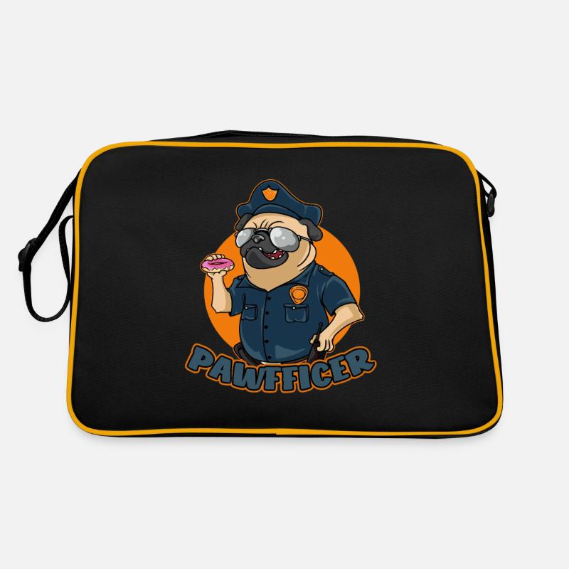 Pawfficer Der Donut Polizeihund Retro Tasche