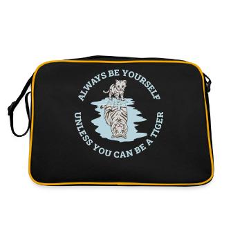Always Be Yourself Tiger Cadeau - Sac Retro - noir/or - Dos