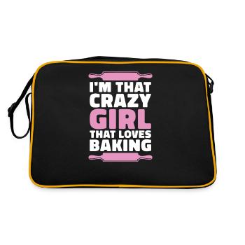 Bäcker Backen Konditor - Retro Tasche - Schwarz/Gold - Hinten