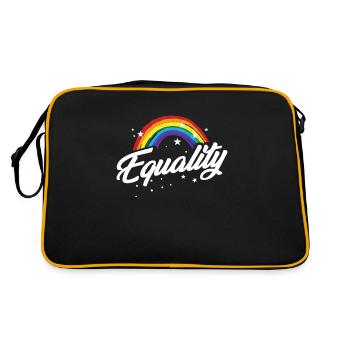 Equality Art Lesbian Bisexual Trans Gay Pride - Sac Retro - noir/or - Dos