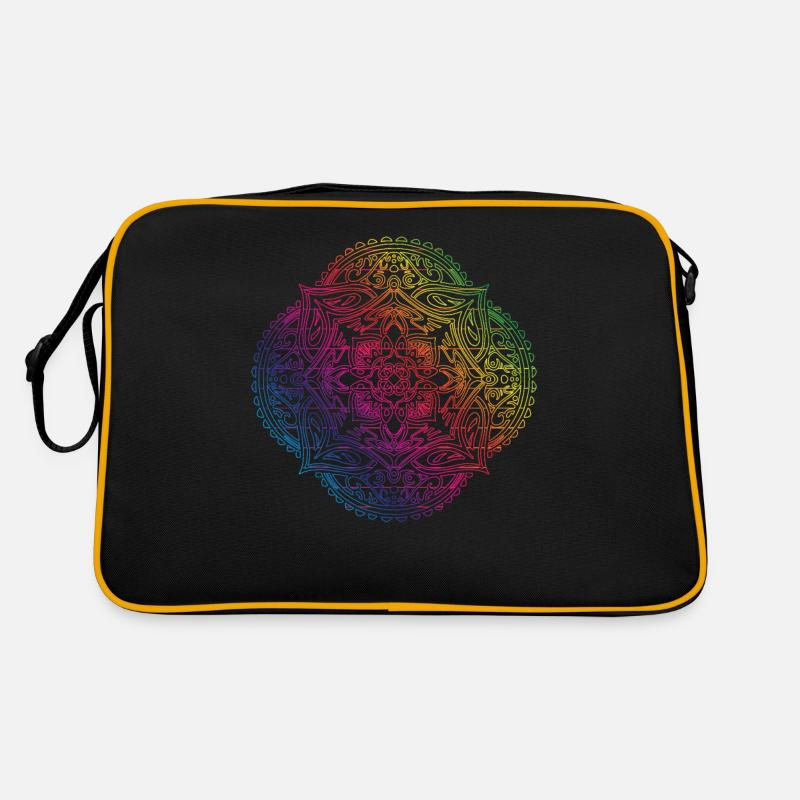 Mandala - Retro Tasche - Schwarz/Gold