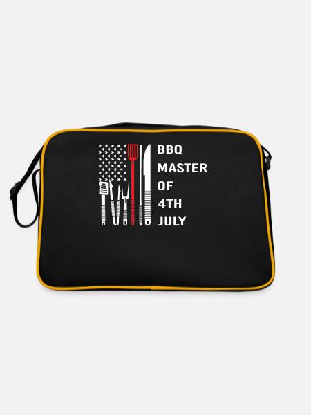 BBQ Master 4th July - Retro Tasche - Schwarz/Gold - Hinten