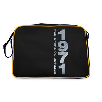 1971 Birthday Gift Born 1971 - Retro Bag - black/gold - Back