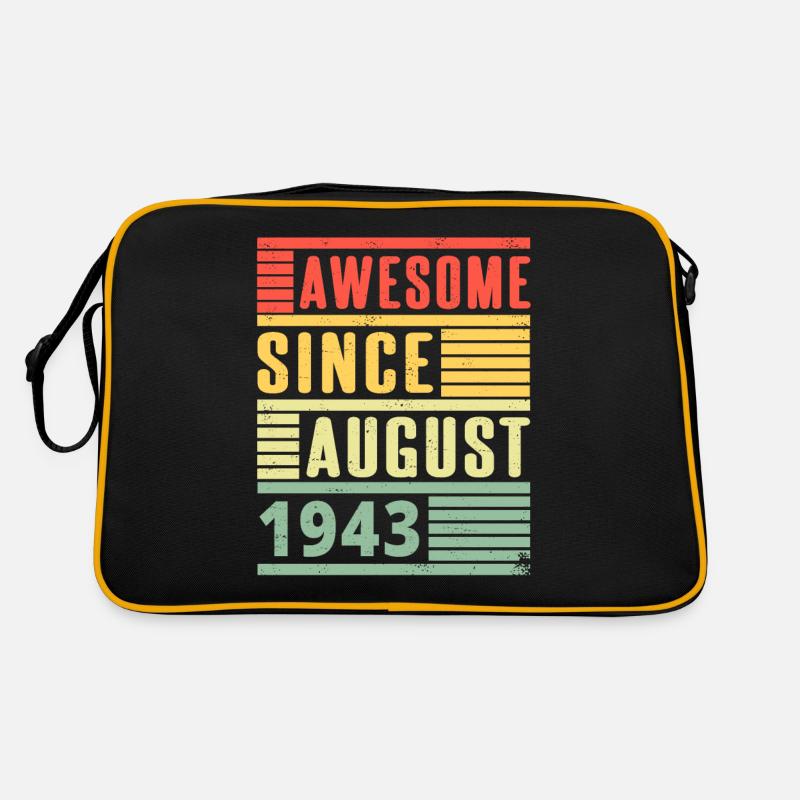 Awesome Since August 1943 Birthday Gift Retro Bag