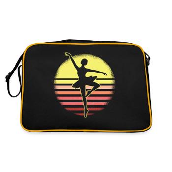 Ballerina Ballet Dancer Mode Dance Gift - Retro Bag - black/gold - Back