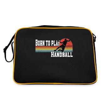 Kreisläufer Handball Handballtrainer Handballer - Retro Tasche - Schwarz/Gold - Hinten