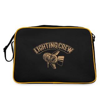 LIGHTING CREW Theater Lighting Technician - Retro Bag - black/gold - Back