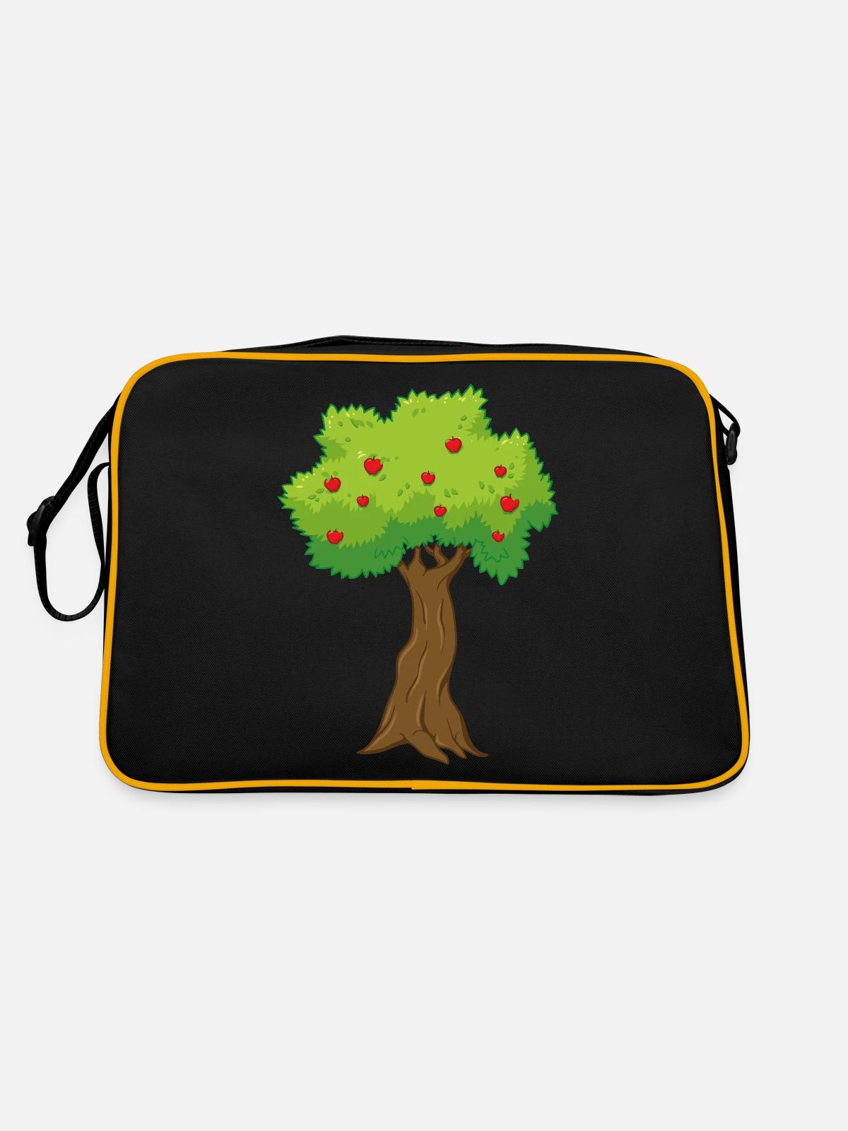 apple tree - Retro Bag - black/gold - Back