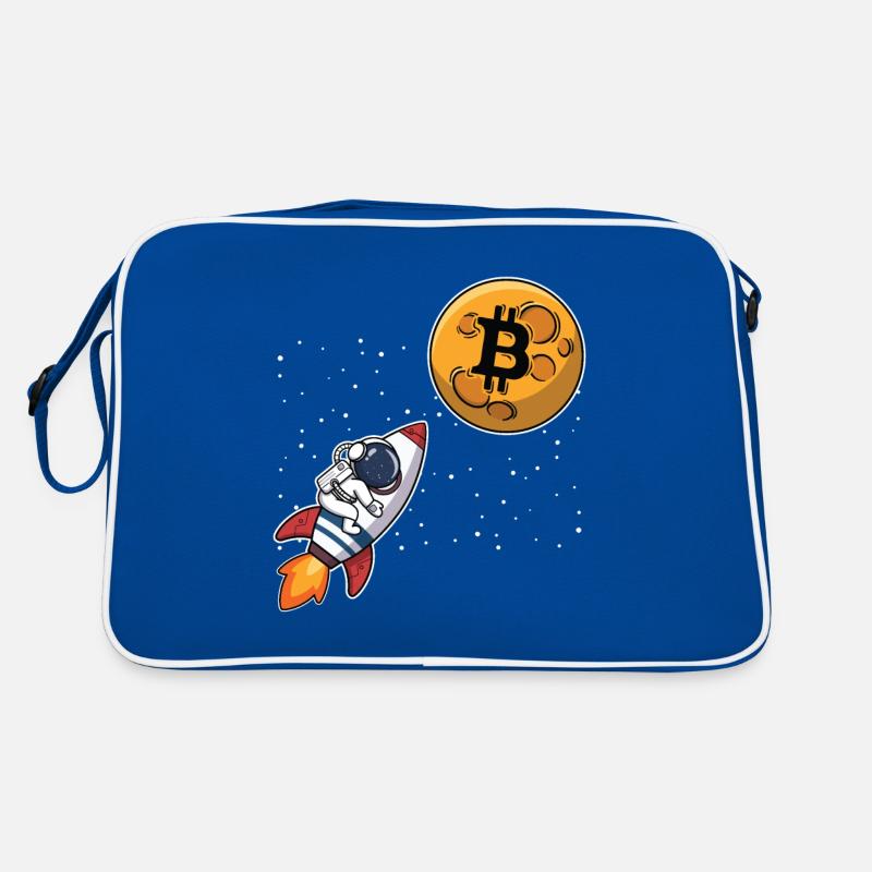 Astronaut Bitcoin Retro Tasche