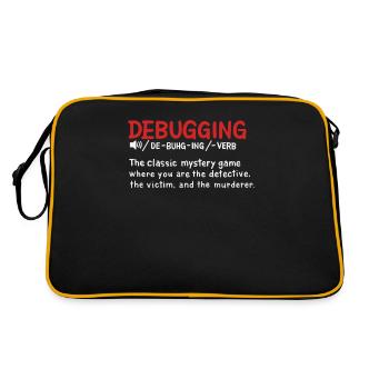 Debugging dictionary styled Definition - Retro Bag - black/gold - Back