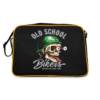 Oldschool Biker cool biker - Retro Bag - black/gold - Back