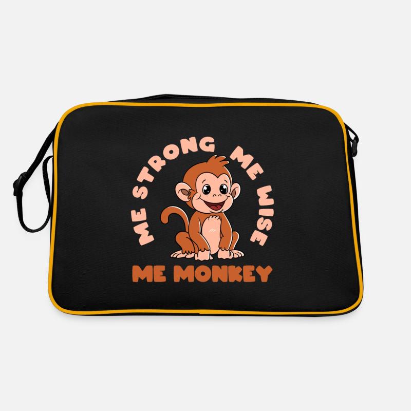 Me strong Me Wise Me Monkey Sac Retro