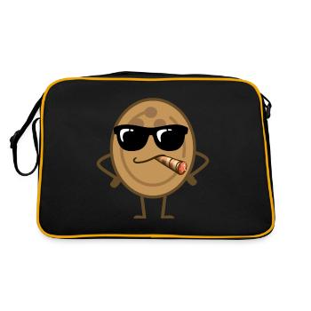 Cool coconut - Retro Bag - black/gold - Back