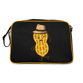Cacahuètes Drôle - Sac Retro - noir/or - Dos