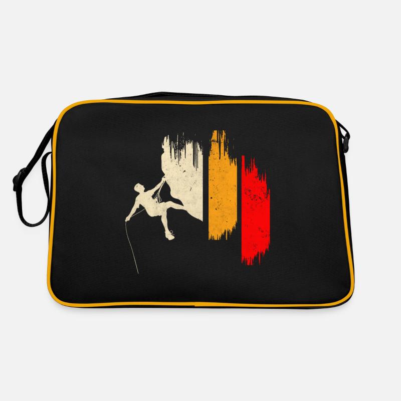 Klettern Retro - Retro Tasche - Schwarz/Gold