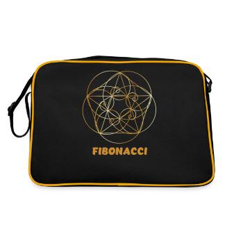 Leonardo Fibonacci Mathematician Math Series Sequence - Retro Bag - black/gold - Back