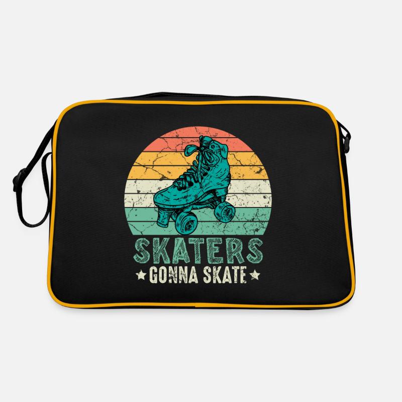 Rollschuhfahrer Retro Rollerskater Retro Tasche