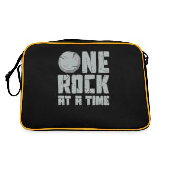 Geologist stones stone collector petrology - Retro Bag - black/gold - Back