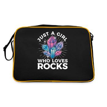 Geologist stones stone collector petrology - Retro Bag - black/gold - Back
