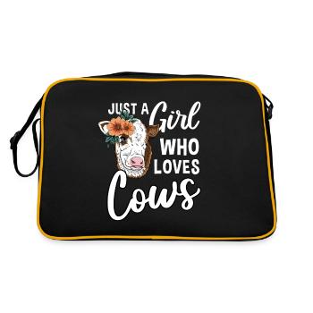 Juste A Girl Who Loves Cows. - Sac Retro - noir/or - Dos