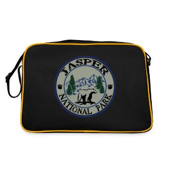 Jasper National Park - Retro Tasche - Schwarz/Gold - Hinten