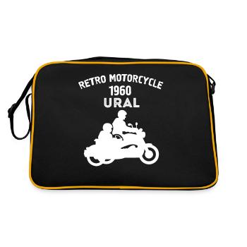 Retro motorcycle ural bike gift - Retro Bag - black/gold - Back