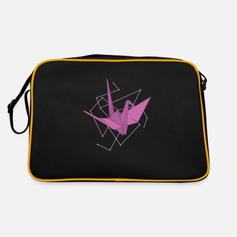 Origami crane as paper form Retro Bag
