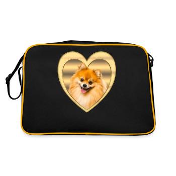 Nannin - Chien de pois nains - Coeur - Sac Retro - noir/or - Dos