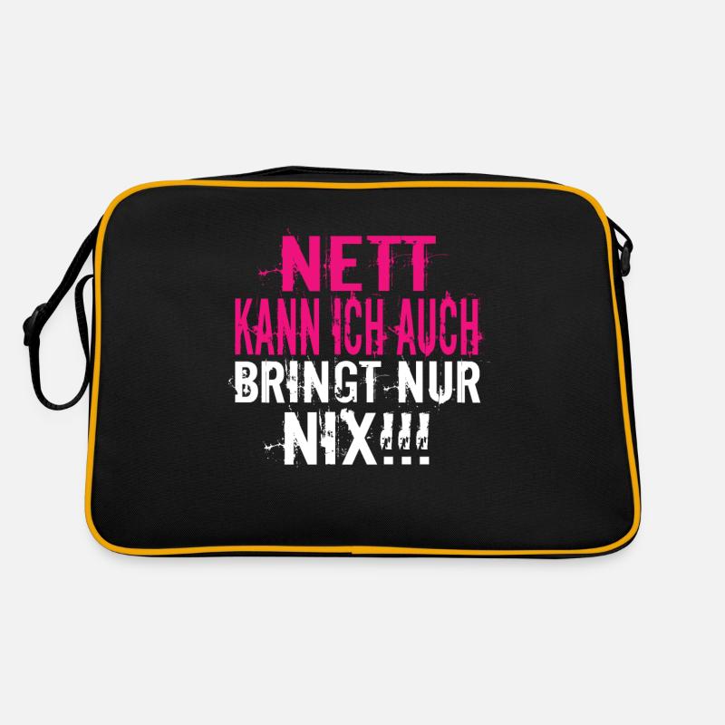Nett Kann Ich Auch Bringt Nur Nix - Sarkasmus Retro Tasche