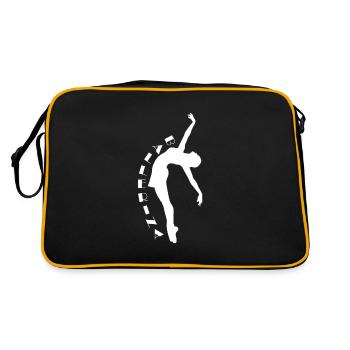 Danseur Ballet Danse Ballerine École de danse - Sac Retro - noir/or - Dos