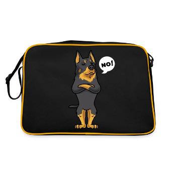 Sturer Beauceron dog funny Berger de Beauce - Retro Bag - black/gold - Back