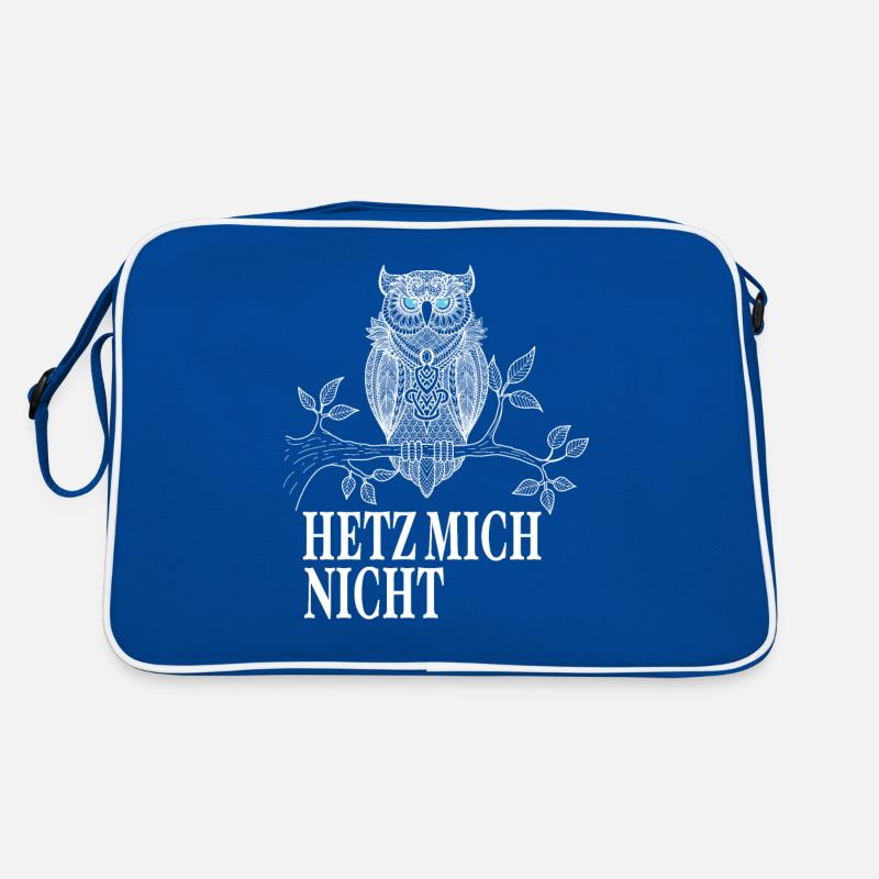 Eulen Geschenke - Hetz mich nicht Eule Spruch Retro Tasche